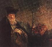 REMBRANDT Harmenszoon van Rijn Old Rabbi (detail) dh oil painting on canvas